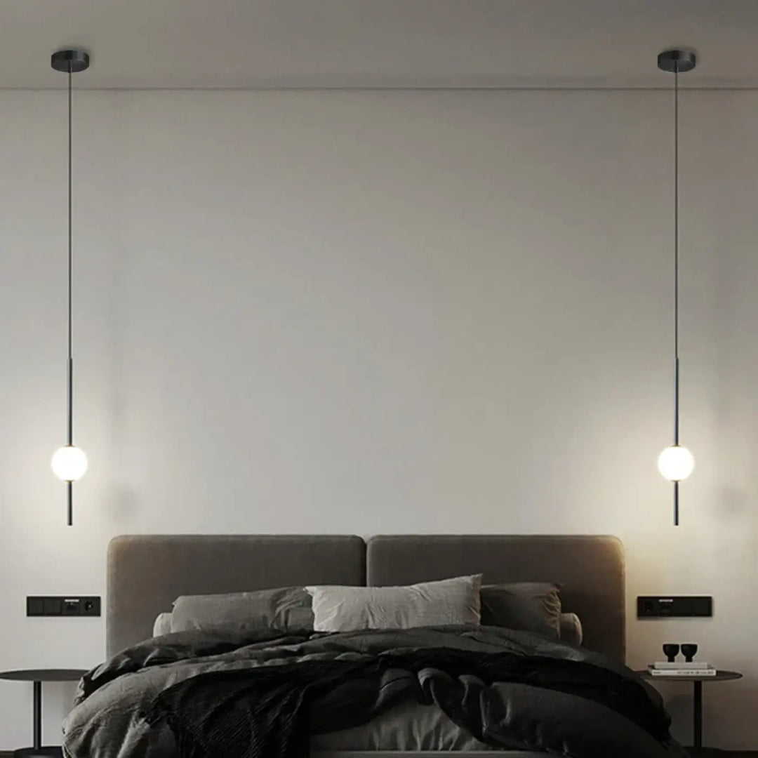 Suspension luminaire doré au design scandinave pour restaurant

