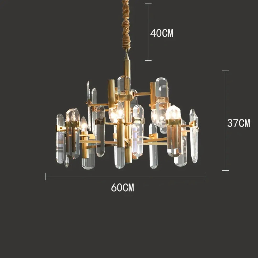 Suspension luminaire doré noir avec design élégant