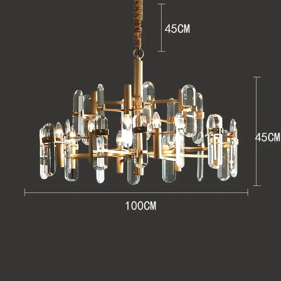 Suspension luminaire doré noir avec design élégant