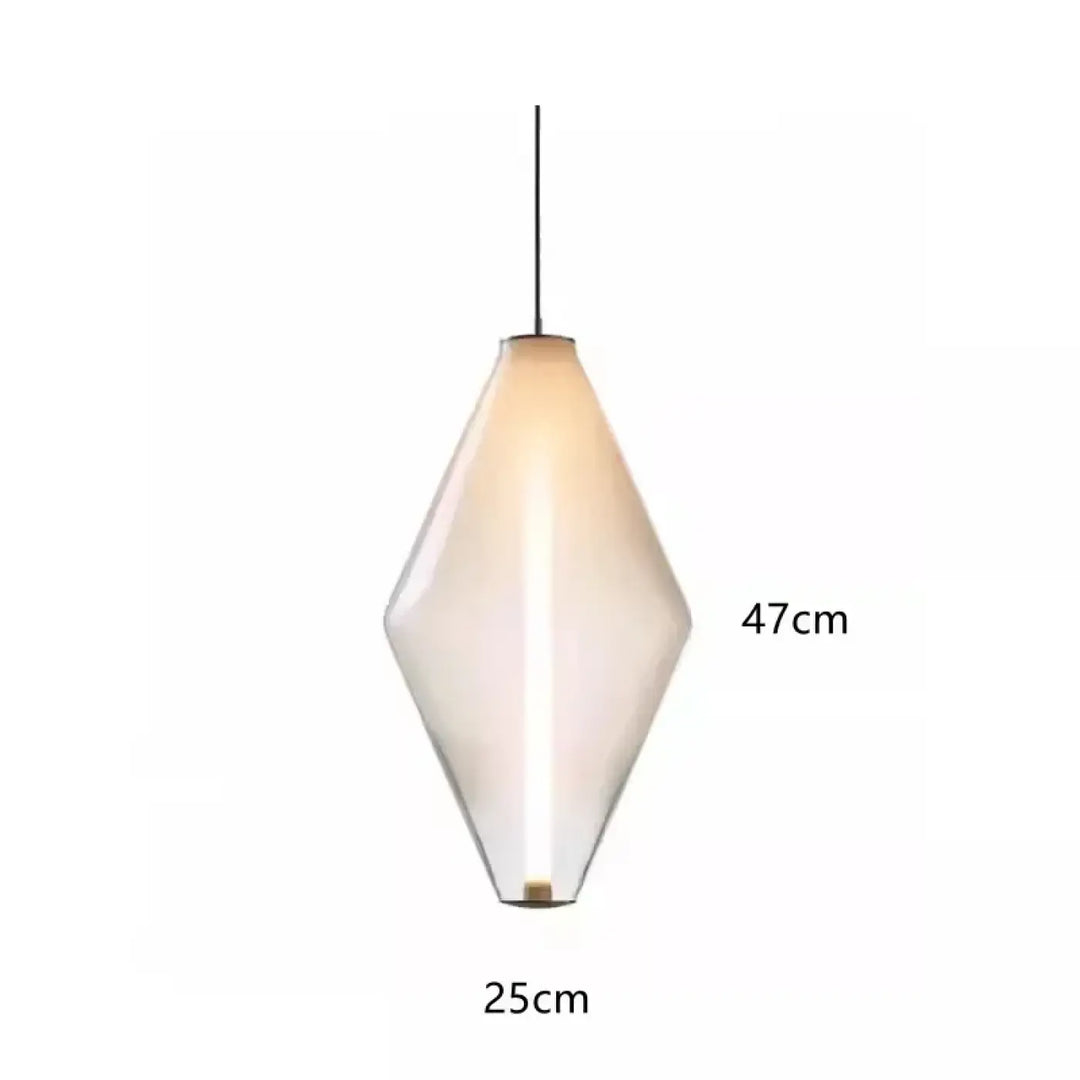 Suspension luminaire élégante style contemporain en verre