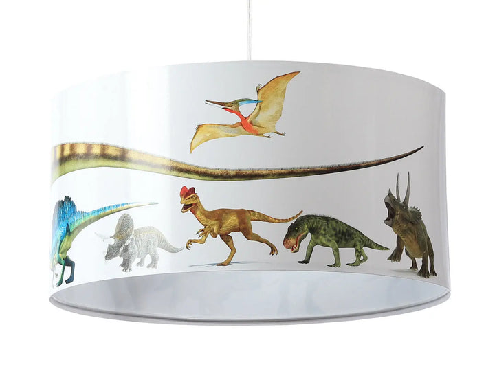 Pendant lamp Foto Kids Dinosaurs – White/Red