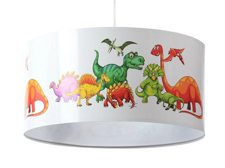 Pendant lamp Foto Kids Dinosaurs – White/Green