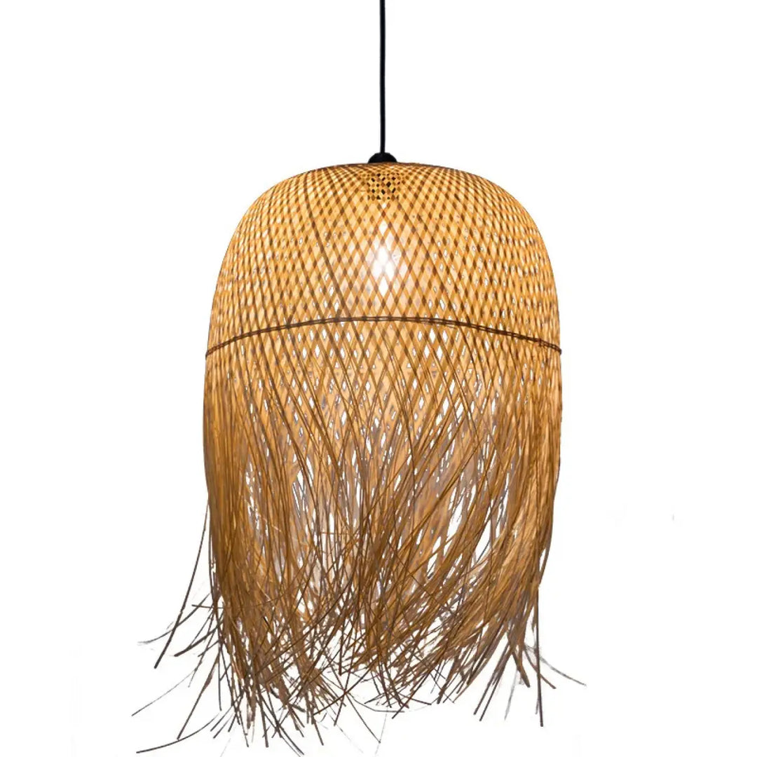 Suspension luminaire en forme allongée style organique et aérien

