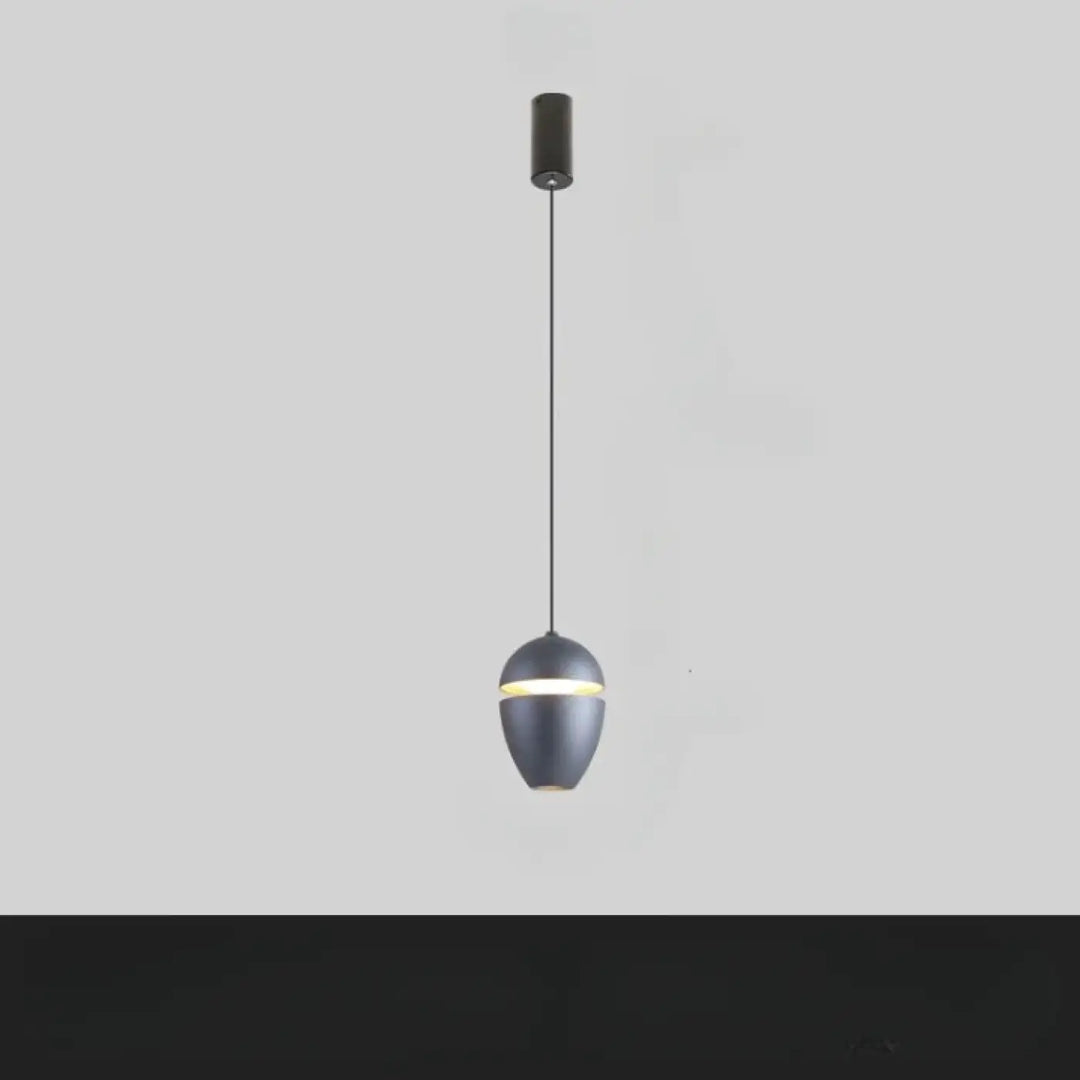 Suspension luminaire ekorn style moderne noir avec design goutte d eau et bande lumineuse horizontale plus qu un luminaire