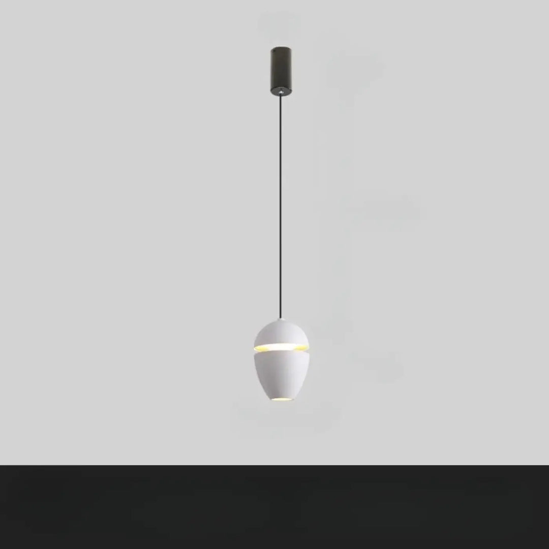 Suspension luminaire ekorn blanche en forme dœuf avec design style moderne et lumière led chaude plus qu’un éclairage
