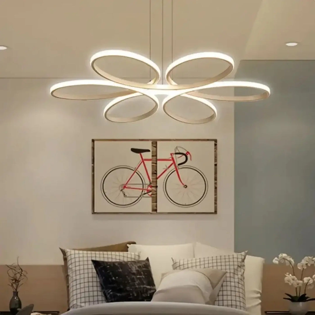 Suspension Luminaire Noeud Représentant Une Fleur Style Moderne