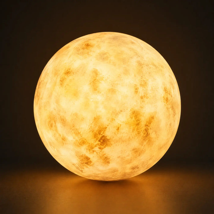 Suspension luminaire cosimo avec éclairage doux et surface texturée rappelant les cratères lunaires invite à l’évasion