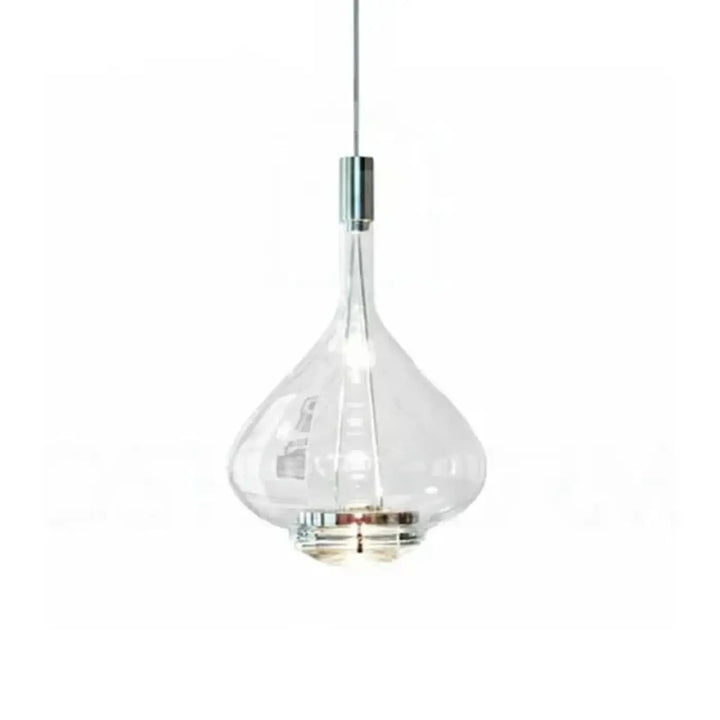 Suspension Luminaire Goutte en Verre Fumé Ambre ou Cuivré
