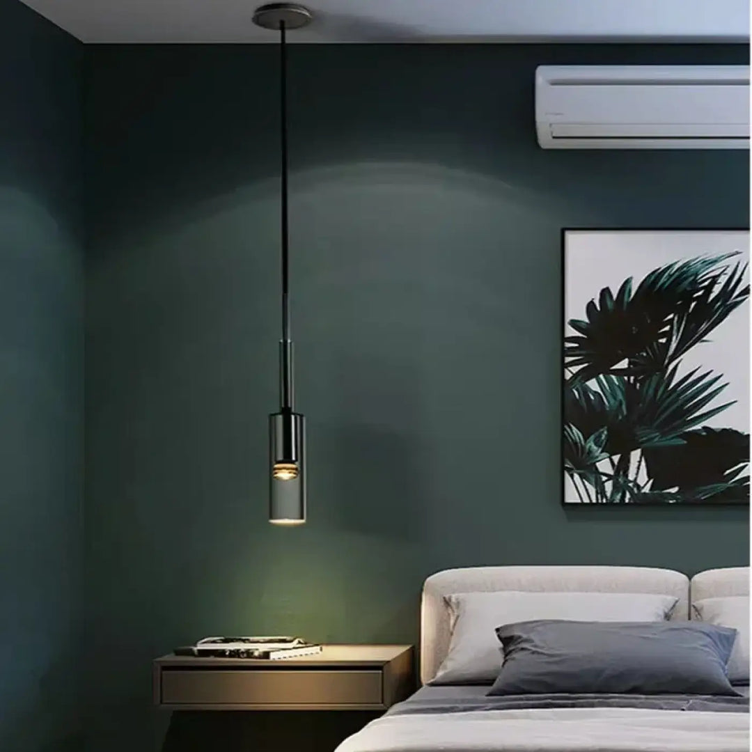 Suspension Luminaire Gris Fumé Au Design Nordique Élégant