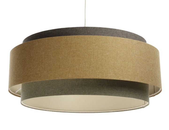 Pendant lamp Doblo BOHO ELEGANT – Grey green/Grey brown/Ecru/Mustard yellow