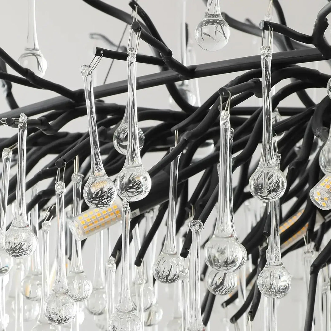 Suspension luminaire haut de gamme avec des branches noires

