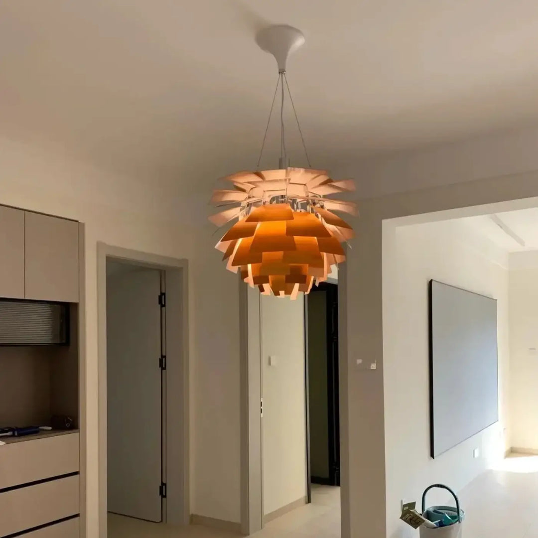 Suspension luminaire haut de gamme en forme d'artichaud

