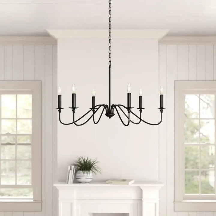 Suspension luminaire inspiré des lustres vintage avec des bougies


