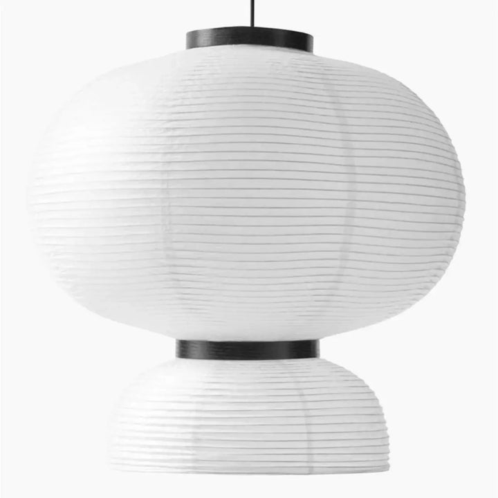 Suspension luminaire japonaise en papier blanc style lanterne

