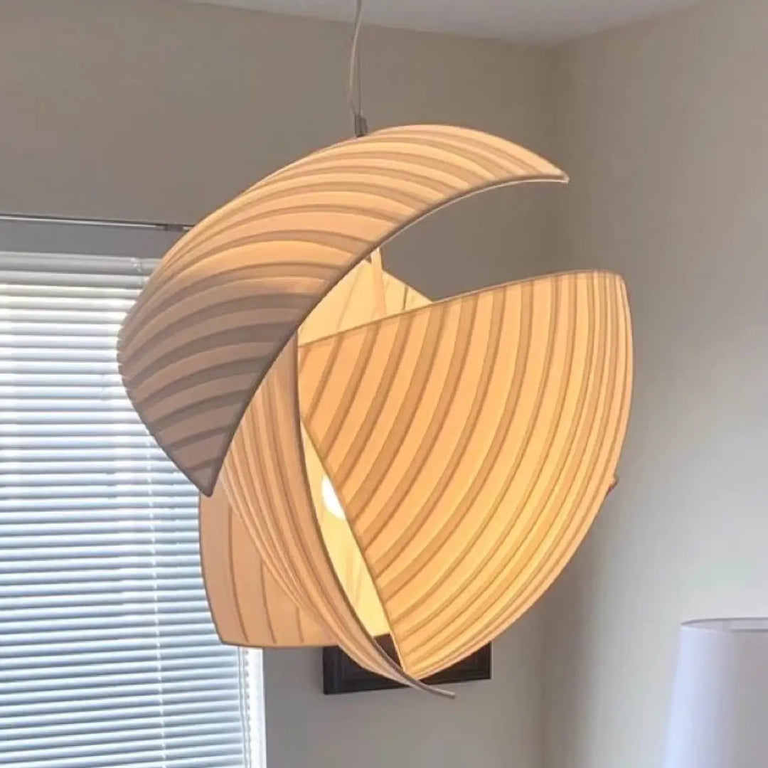 Suspension luminaire japonaise en tissu blanc élégant