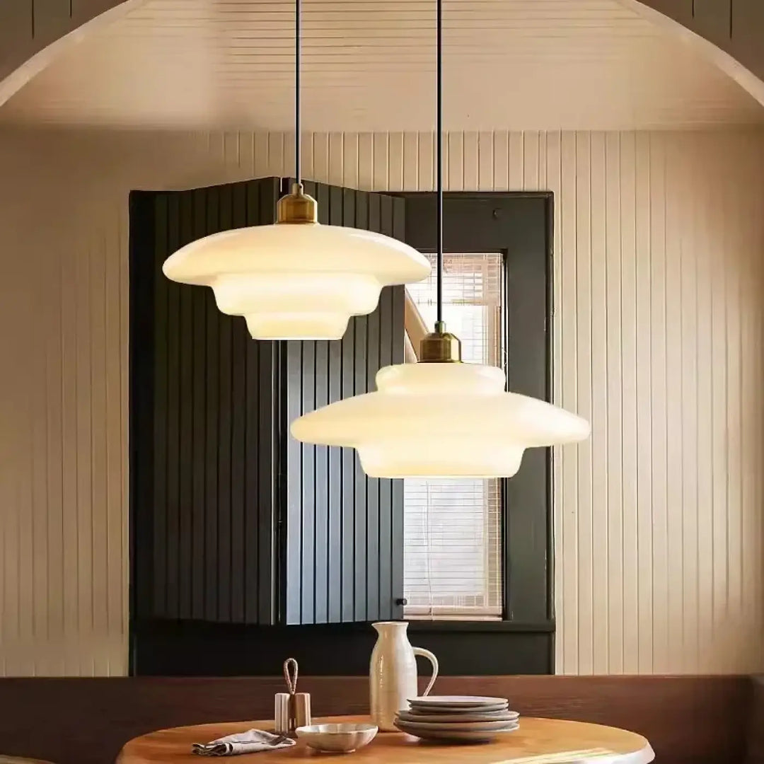 Suspension led blanc avec design élégant parfait décor chic