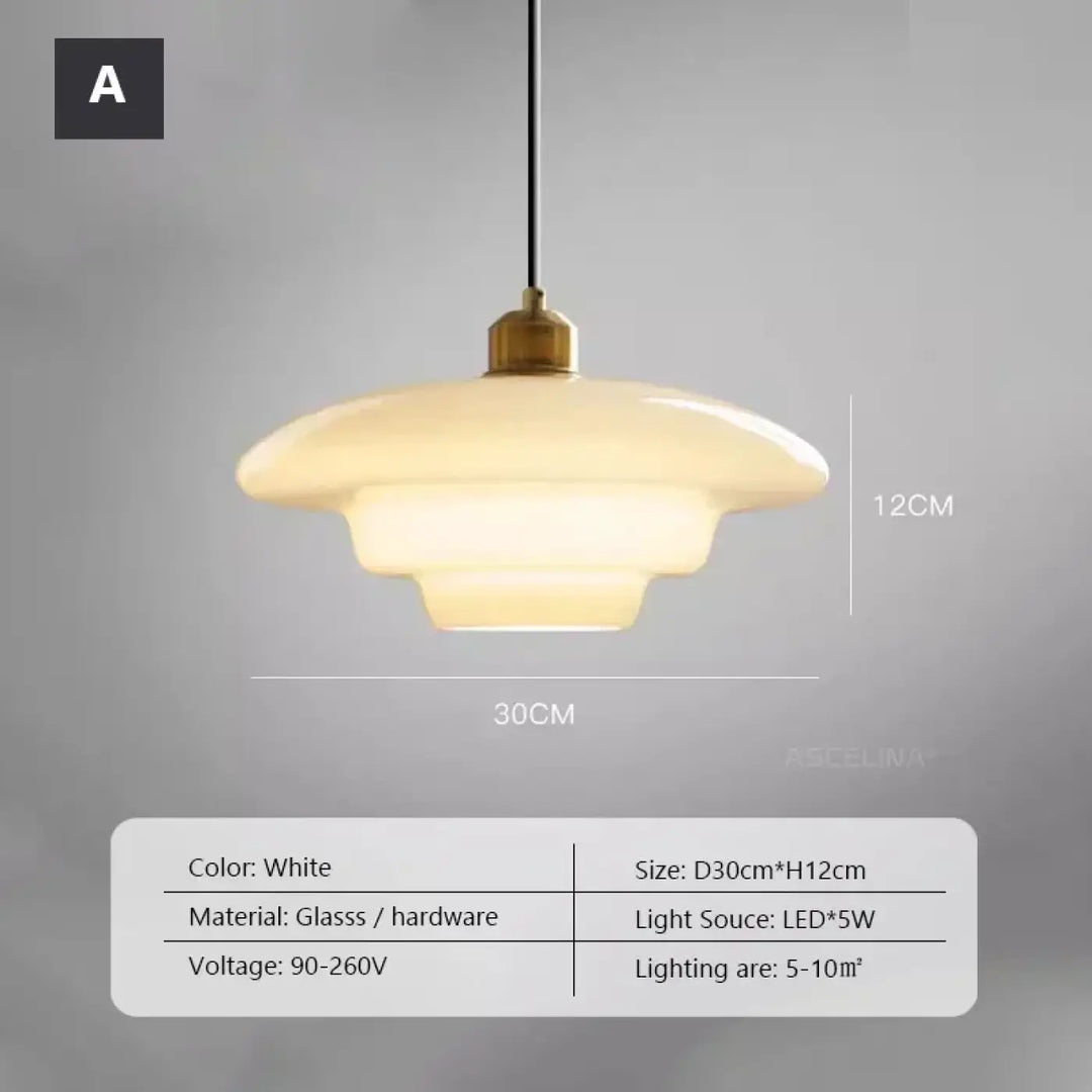 Suspension led blanc avec design élégant parfait décor chic