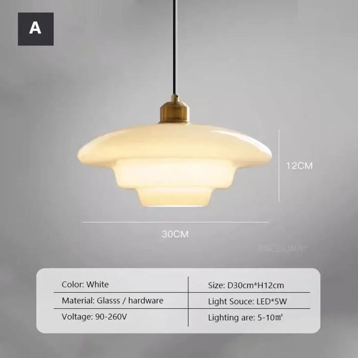 Suspension led blanc avec design élégant parfait décor chic
