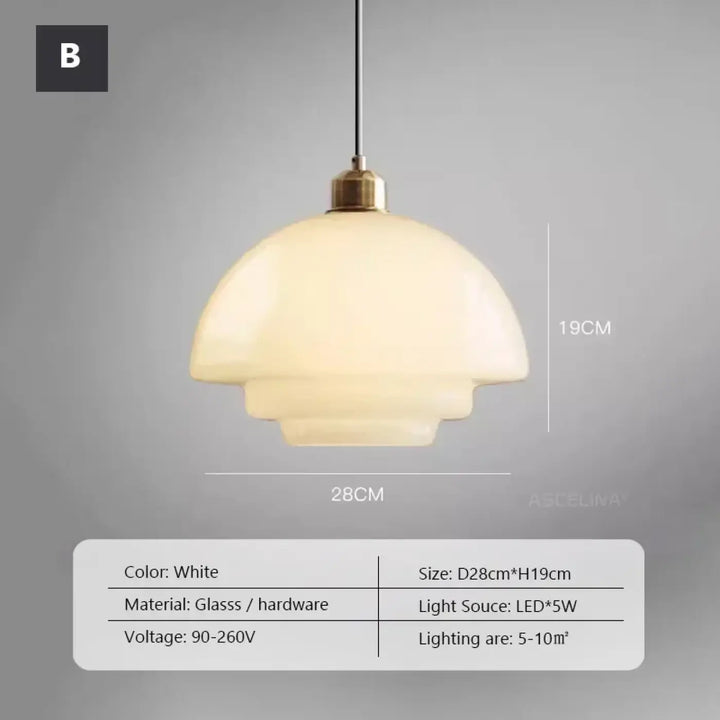 Suspension led blanc avec design élégant parfait décor chic