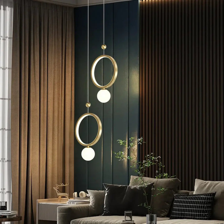 Suspension Luminaire LED Circulaire Pour Chambre Style Minimaliste