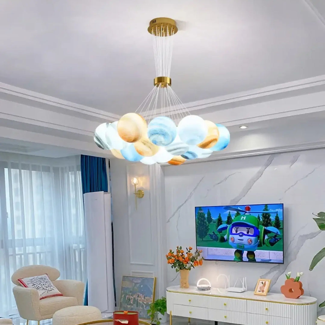 Suspension led élégant et contemporain style multicolore