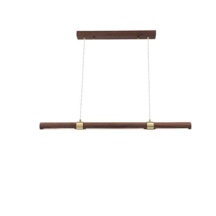 Suspension luminaire led linéaire en bois naturel scandinave