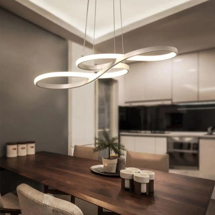 Suspension Luminaire LED En Acrylique Doré Élégant