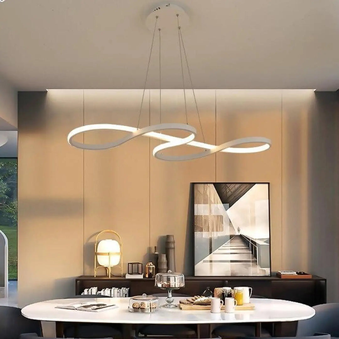 Suspension Luminaire LED En Acrylique Doré Élégant