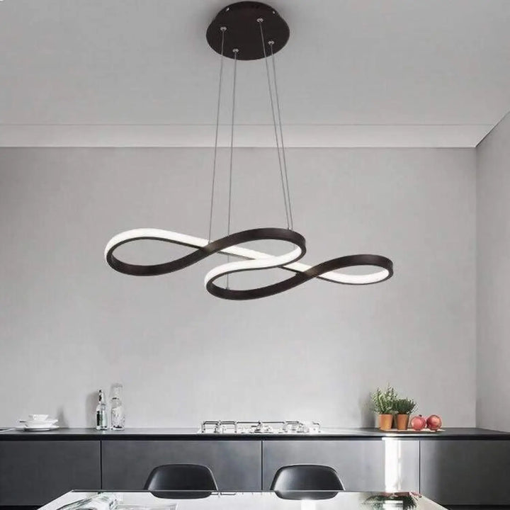 Suspension Luminaire LED En Acrylique Doré Élégant