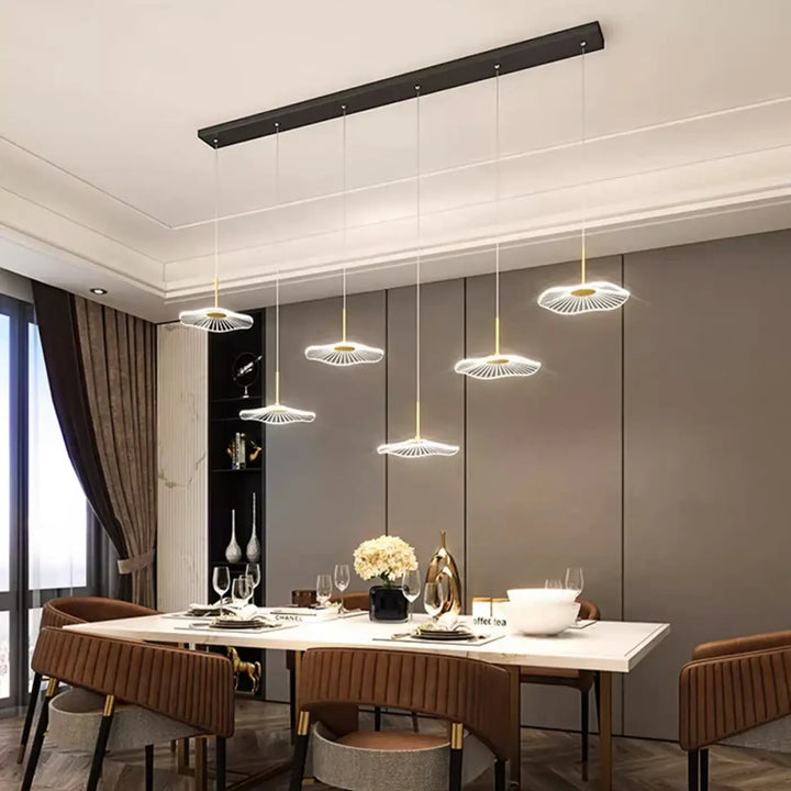 Suspension Luminaire LED en verre support noir