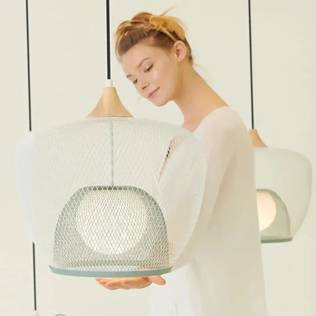 Suspension luminaire métal design moderne style doré argent