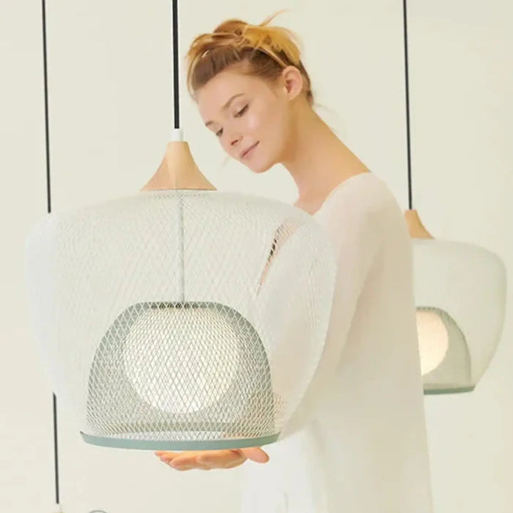 Suspension luminaire métal design moderne style doré argent