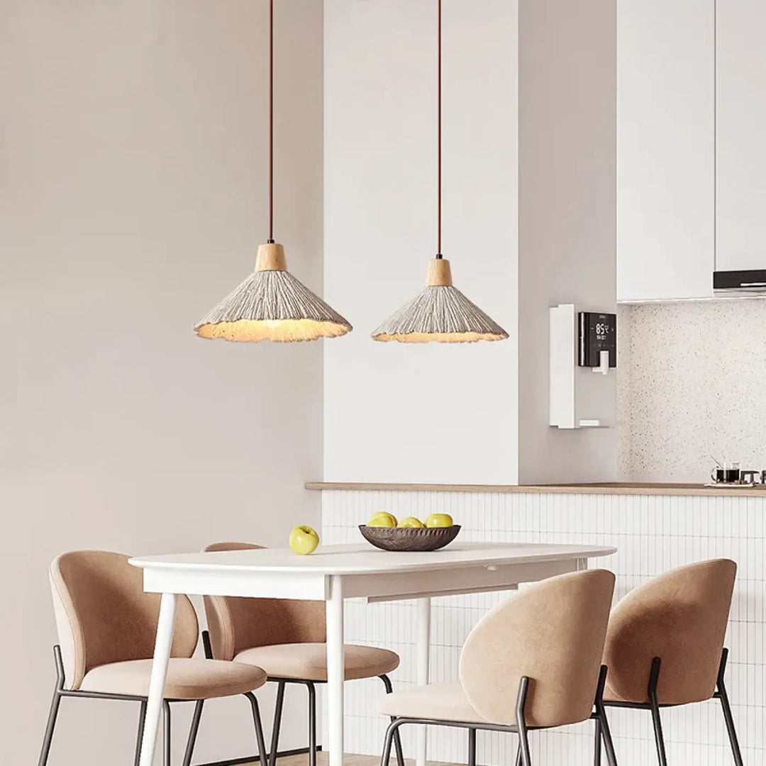 Suspension minimaliste métal et polymère design élégant