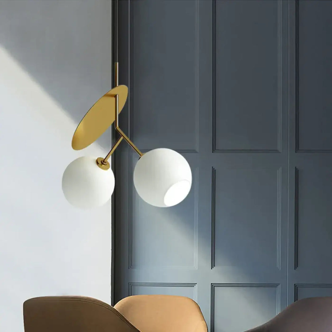 Luminaire suspendu minimaliste nordique à deux boules