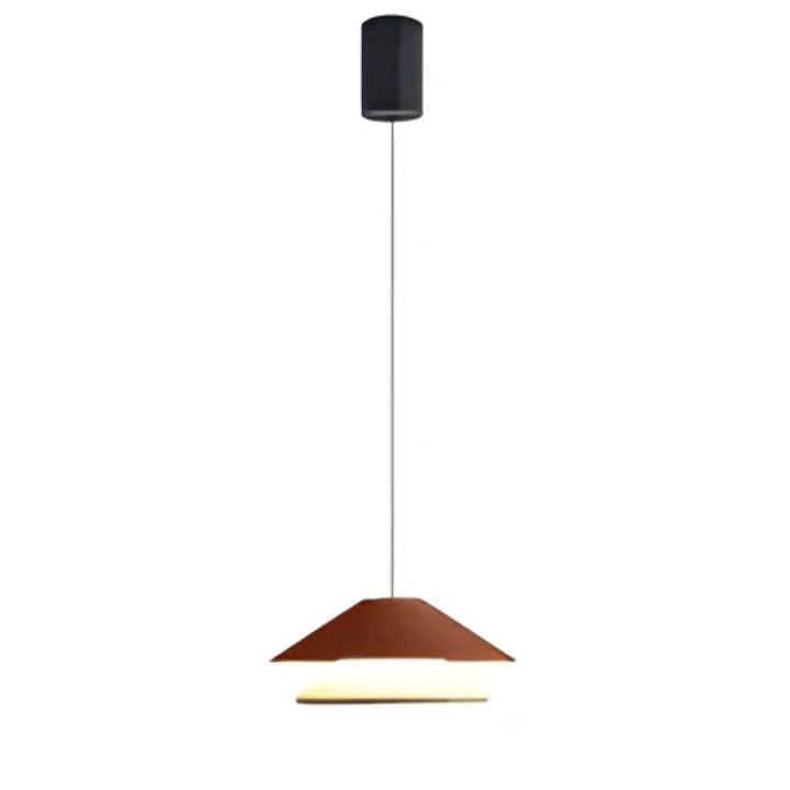 Suspension luminaire moderne avec abat-jour conique cuivre chaud et partie supérieure cylindrique noire mate