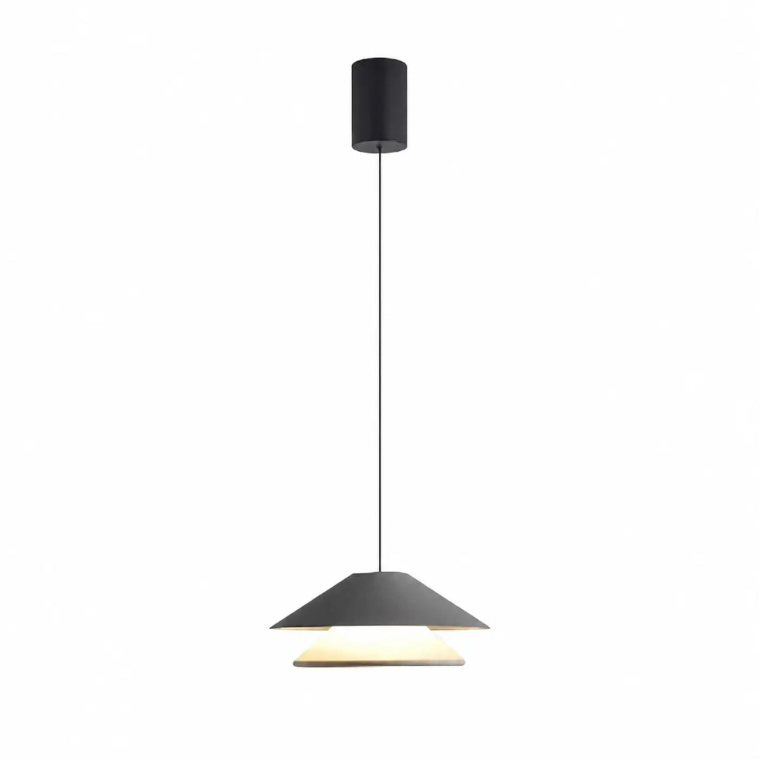 Suspension luminaire moderne noir avec abat-jour conique élégant pour intérieur contemporain luminaire moderne