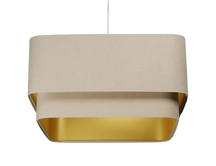 Pendant lamp Kwadro Duo Velour – Beige