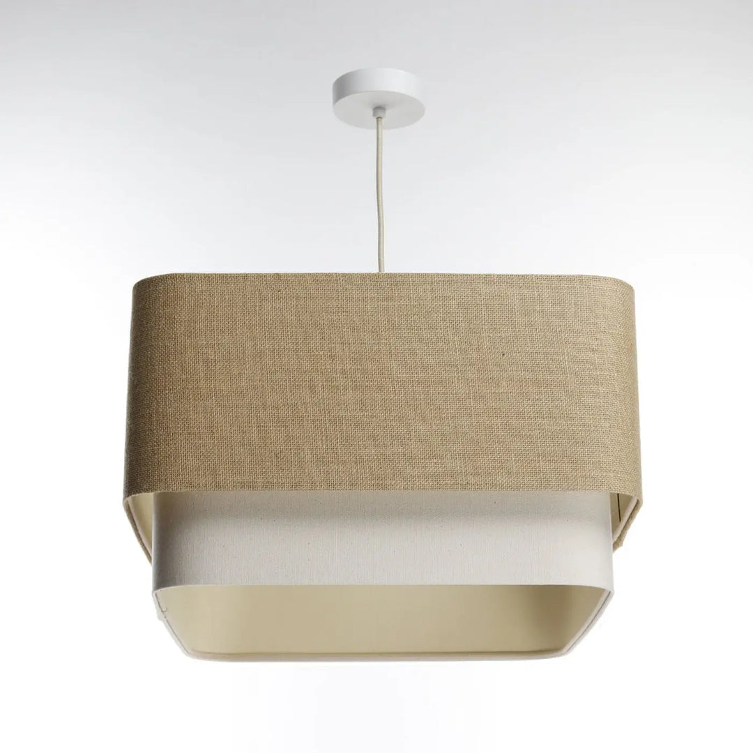 Pendant lamp Kwadro Duo – Beige/Creme