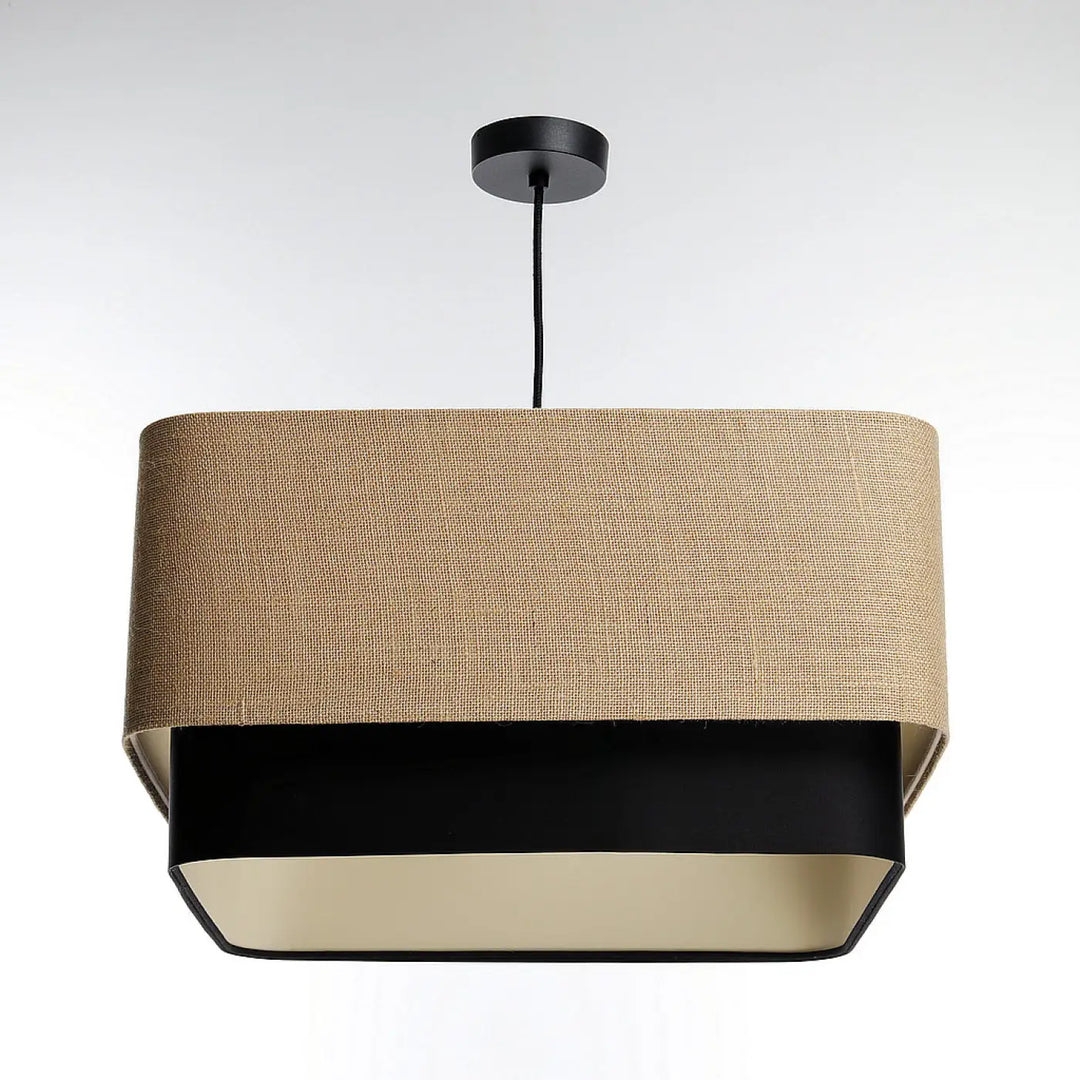 Pendant lamp Kwadro Duo – Beige/Black