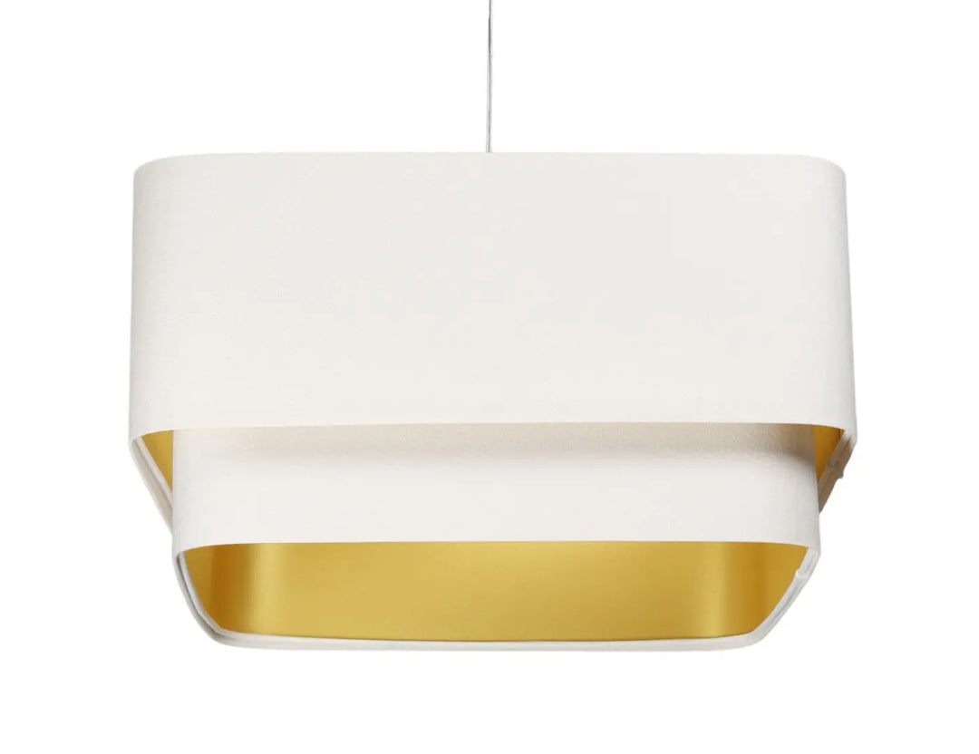 Pendant lamp Kwadro Duo Velour – White