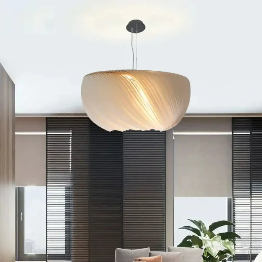 Suspension luminaire moderne en blanc sculpté

