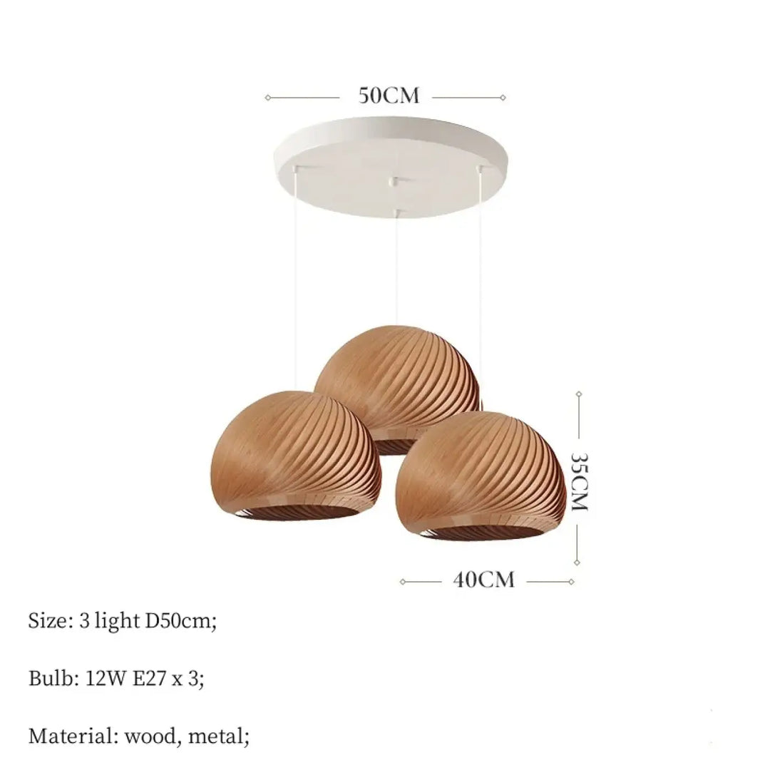 Suspension moderne en bois design élégant style chic