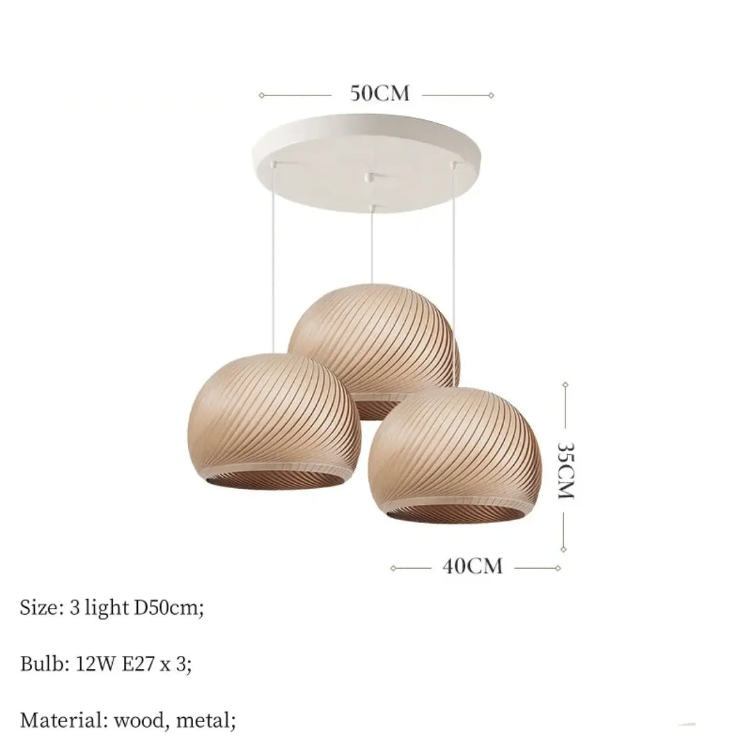 Suspension moderne en bois design élégant style chic