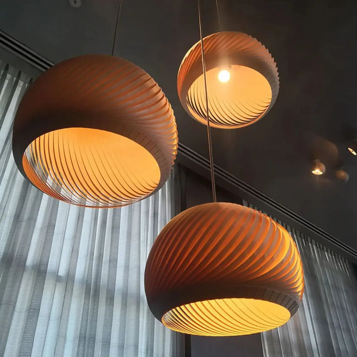 Suspension moderne en bois design élégant style chic