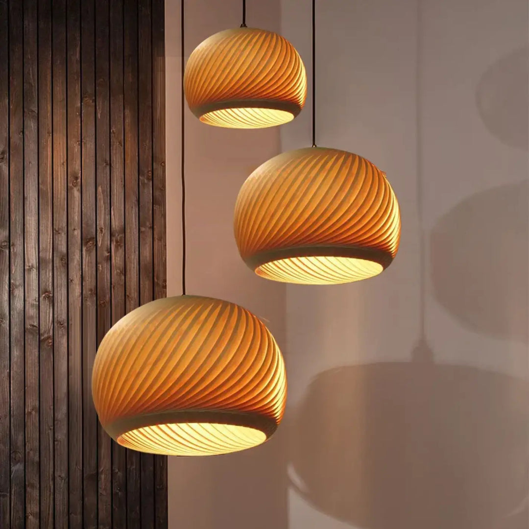 Suspension moderne en bois design élégant style chic