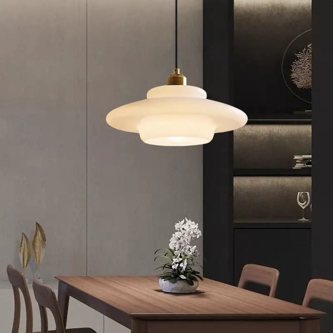 Suspension Luminaire Moderne à Cinq Niveaux avec Finition Métallique