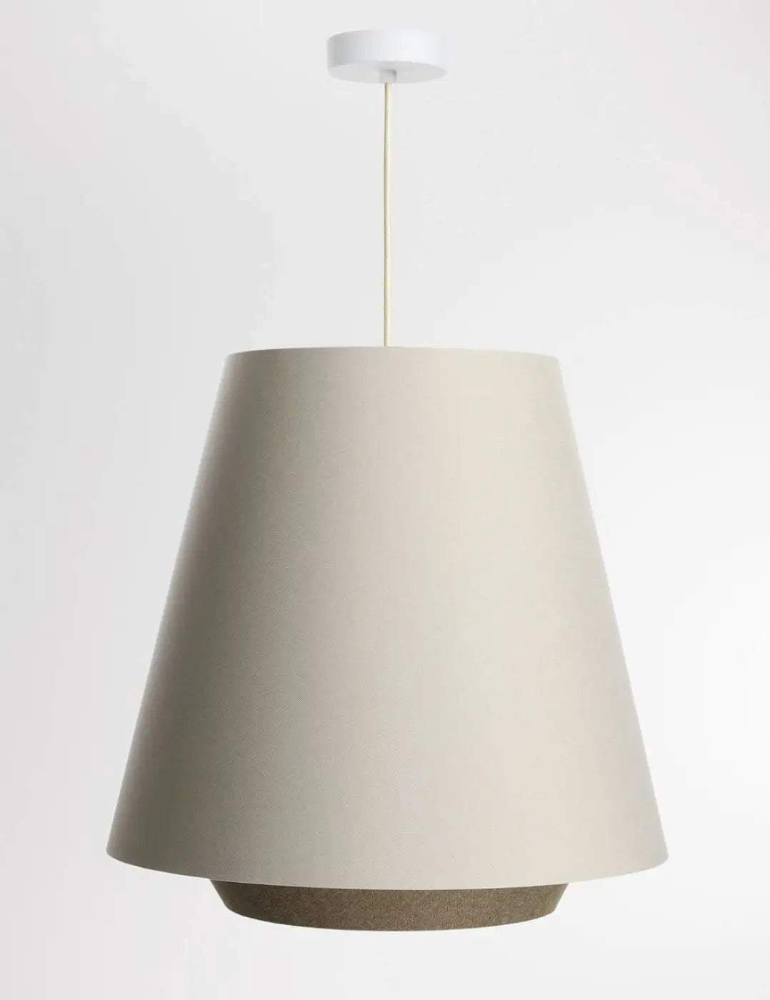 Suspension luminaire doblo crème avec base texturée et fixation plafond blanche luminaire moderne crème