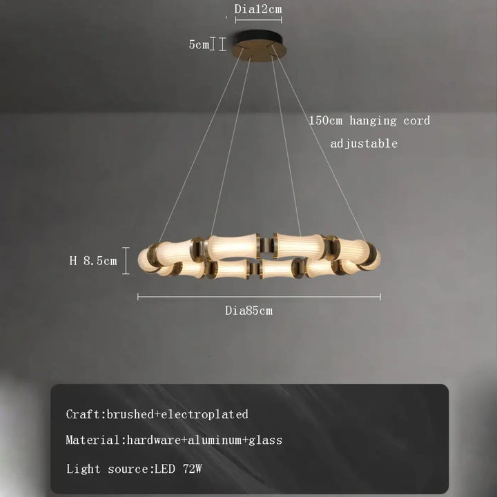 Suspension luminaire moderne led design circulaire style