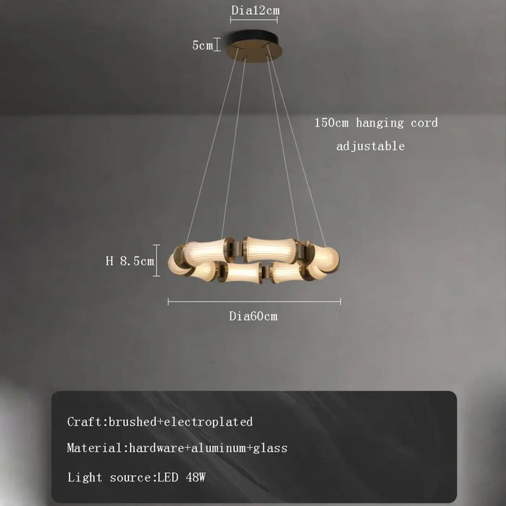 Suspension luminaire moderne led design circulaire style