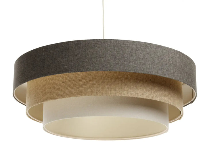Pendant lamp Triniti BOHO ELEGANT – Grey brown/Beige/Creme/Ecru